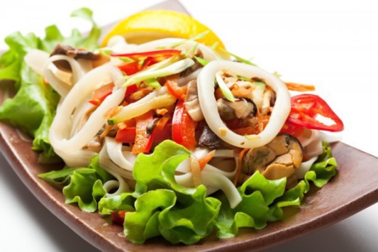 Рецепт салата из морепродуктов